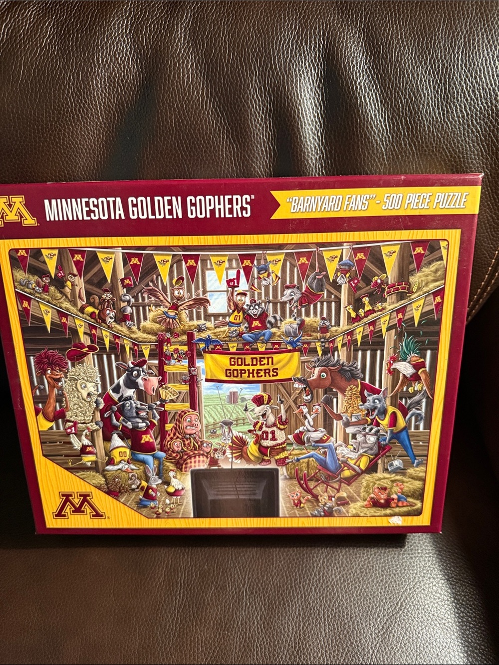YouTheFan NCAA Minnesota Golden Gophers Barnyard Fans 500-piece jigsaw puzzle.